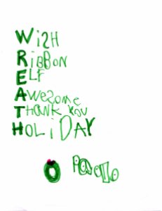Paolo's Thank You to those who bought wreaths from him